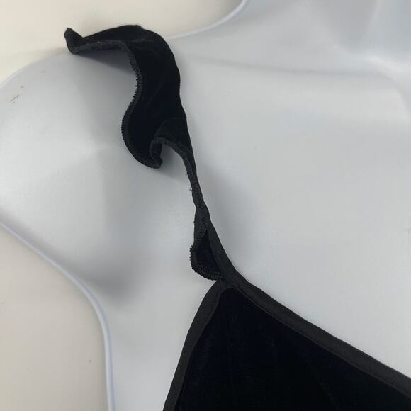 Victoria's Secret Y2K Velvet Flutter Strap Womens Top L Goth Whimsigoth Holiday - Picture 5 of 10